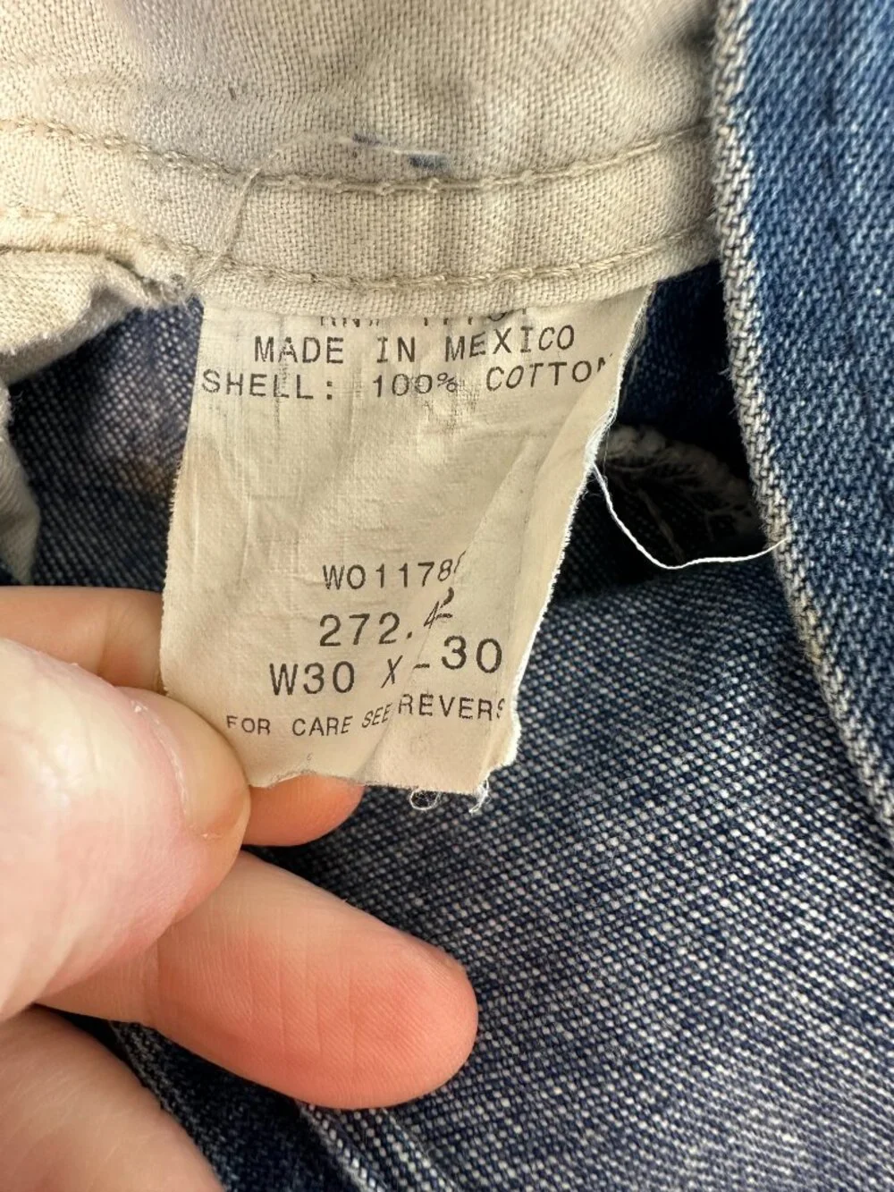 Vintage Key Imperial Denim Bib Overalls Blue Workwear Men's 30x30